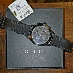 Gucci G-Timeless Chronograph Quartz Black Dial Men's Watch